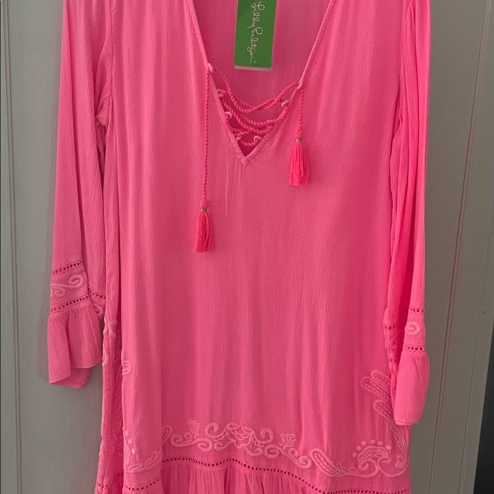 Lilly Pulitzer Tallulah Coverup Tiki Pink Size S Never Worn Tags